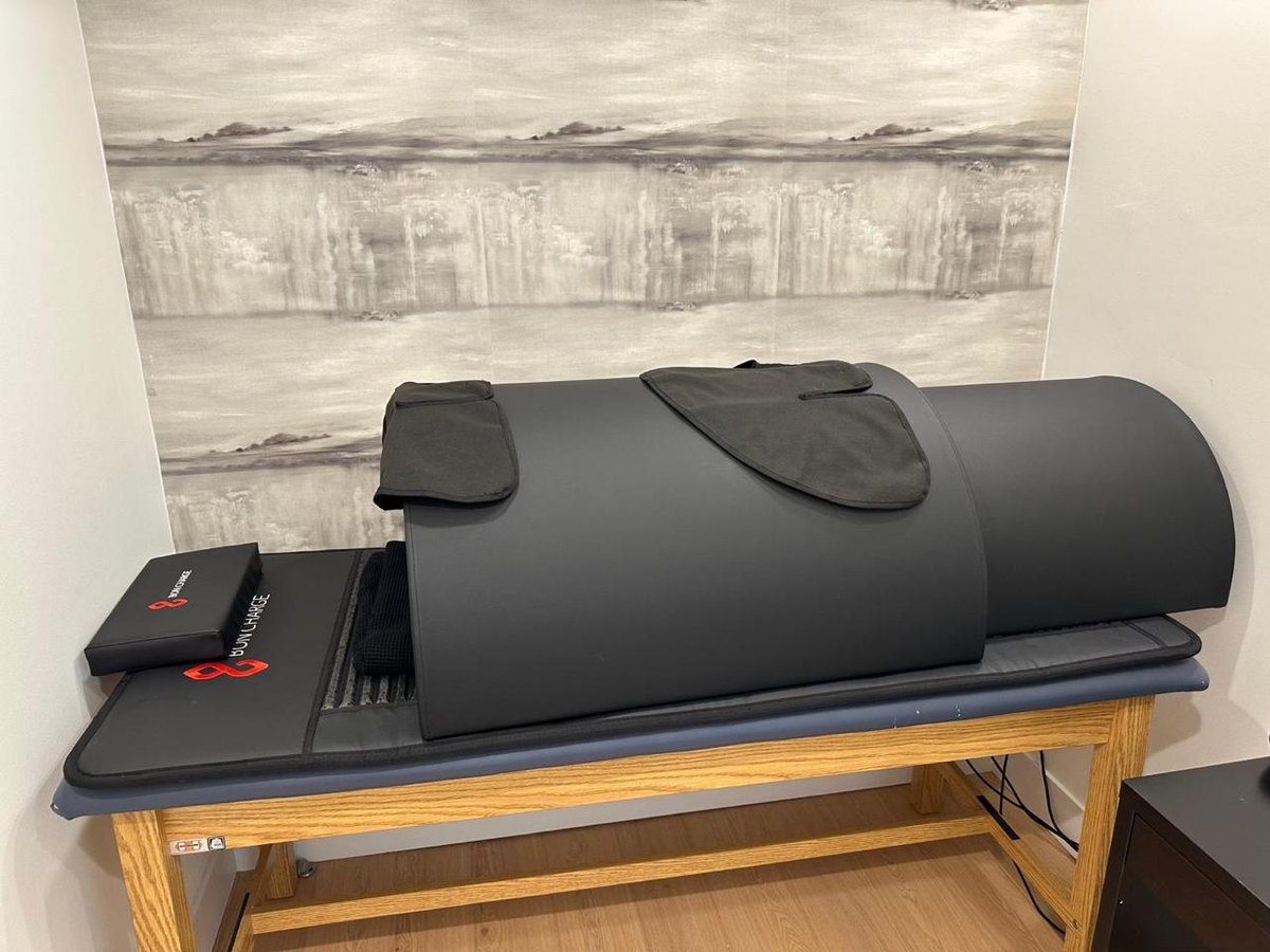 Closed treatment pod on a table in the recovery room