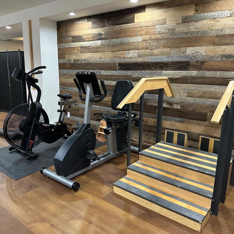 Rehabilitation gym with training stairs